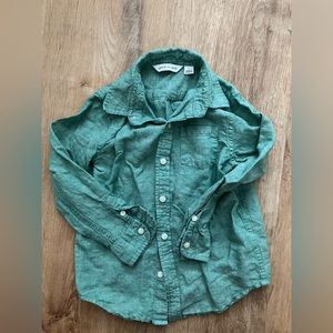 4T Janie and Jack cotton linen blend shirt